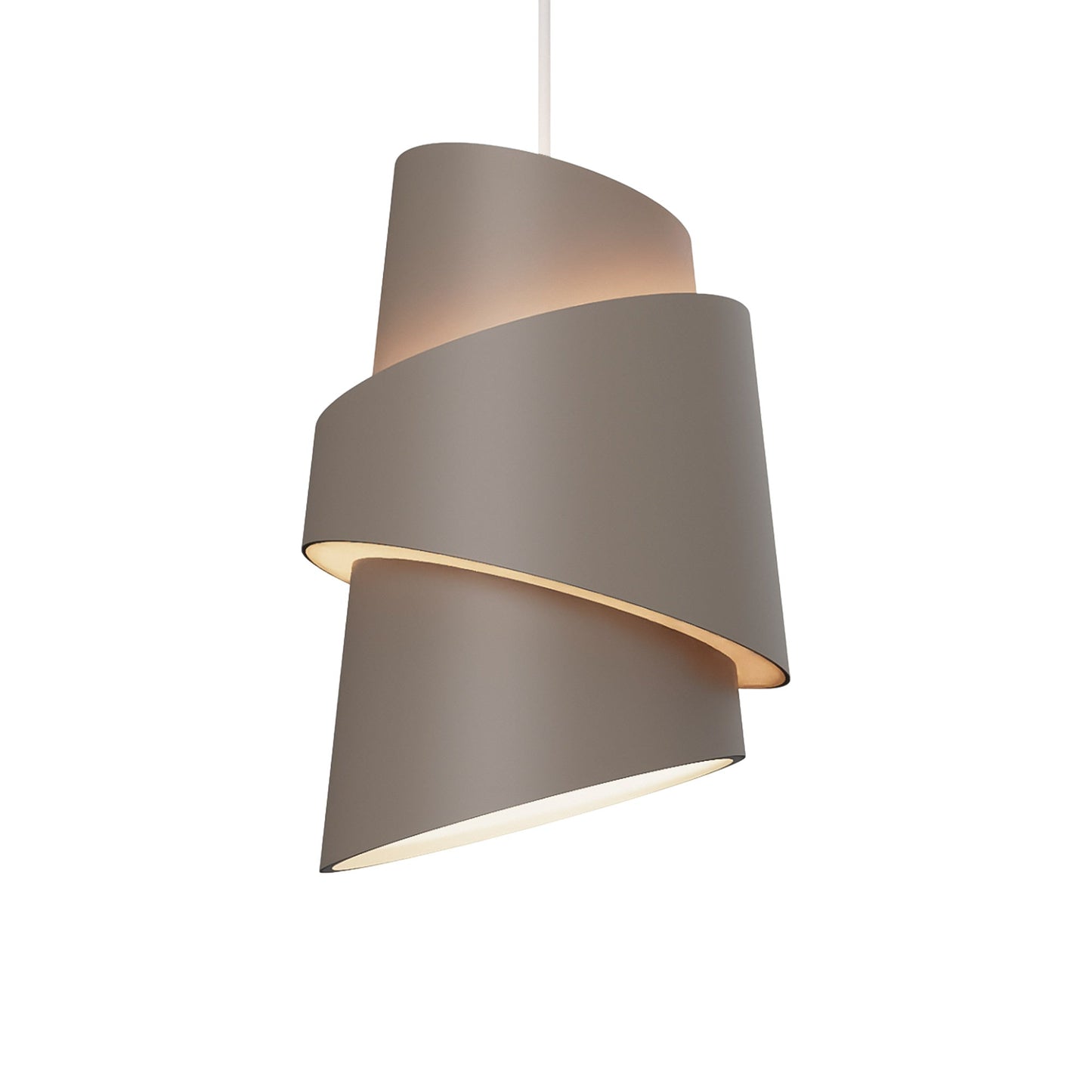 Croissant Pendant Light in Smoke/White.