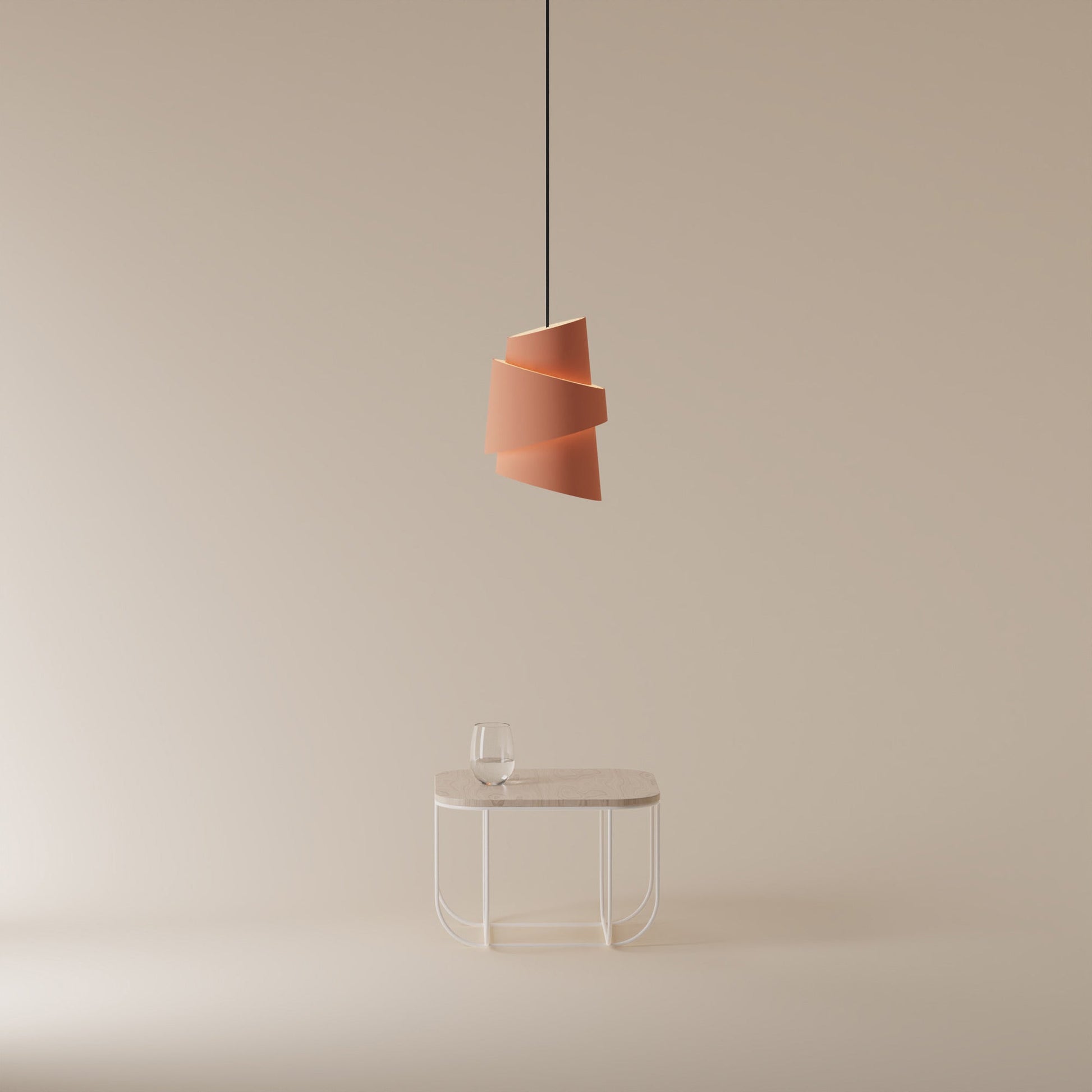 Croissant Pendant Light in Detail.