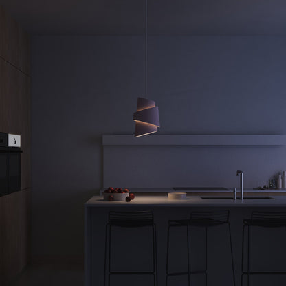 Croissant Pendant Light in kitchen.