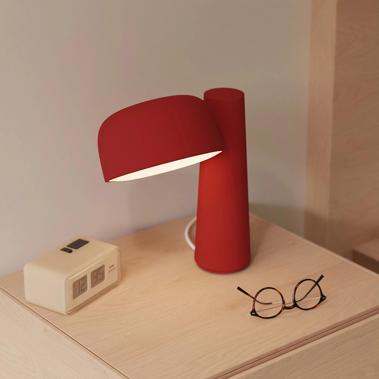 Gio Table Lamp in bedroom.