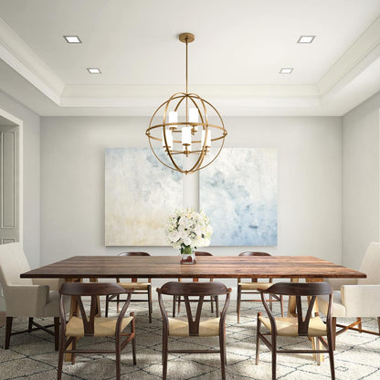 Alturas Chandelier in dining room.