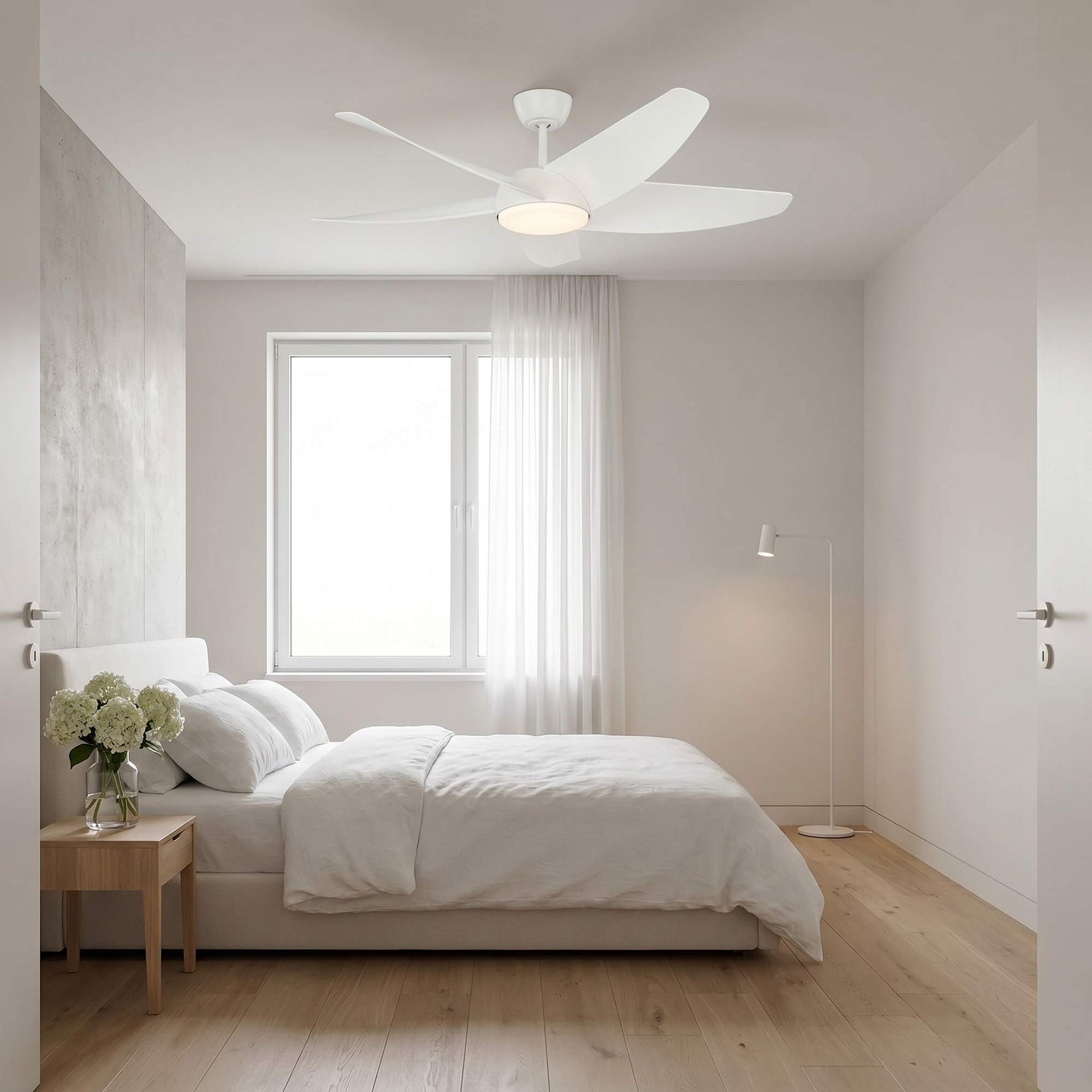 Arkdale Smart LED Ceiling Fan in bed room.