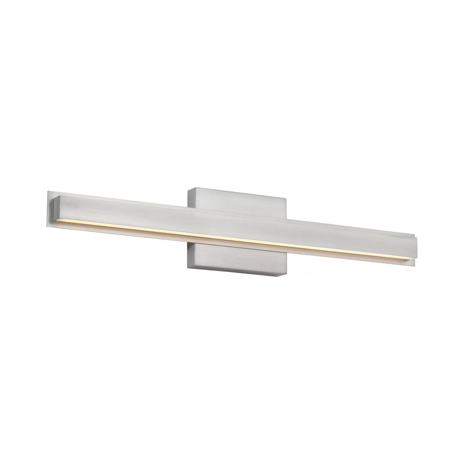 Aro LED Bath Vanity Light in Brushed Nickel.