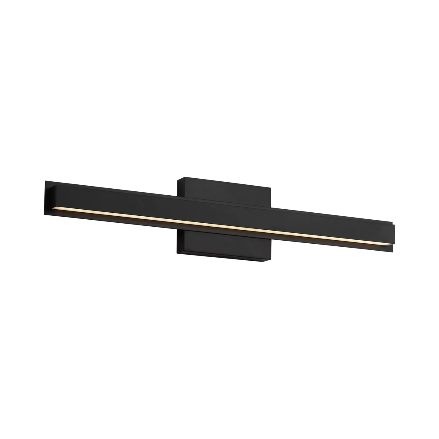 Aro LED Bath Vanity Light in Midnight Black.
