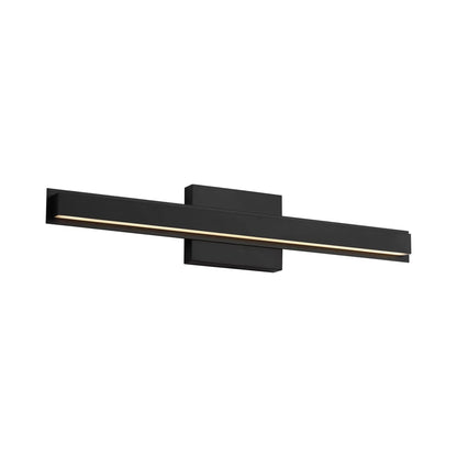 Aro LED Bath Vanity Light in Midnight Black.