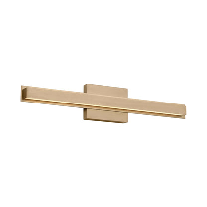 Aro LED Bath Vanity Light in Satin Brass.