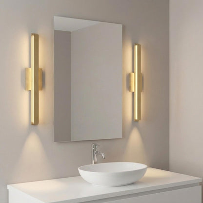 Aro LED Bath Vanity Light in badroom.