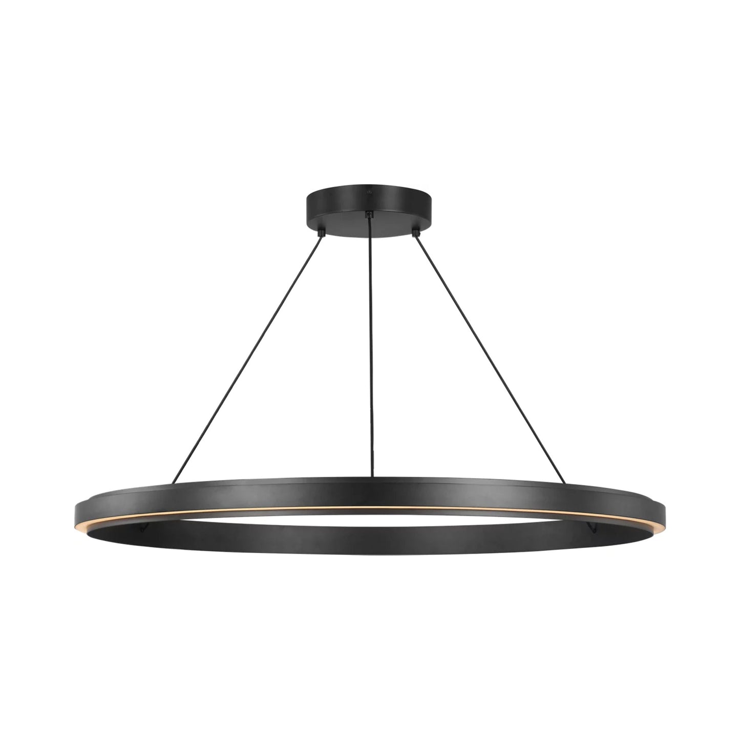Aro LED Chandelier in Midnight Black (36-Inch).