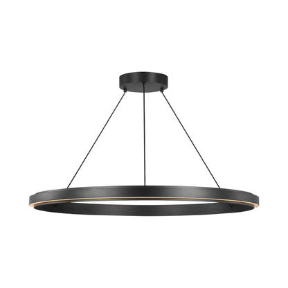 Aro LED Chandelier in Midnight Black (36-Inch).