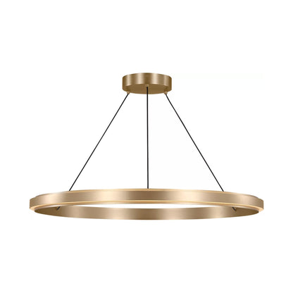 Aro LED Chandelier in Satin Brass (36-Inch).