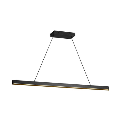Aro Linear LED Chandelier in Midnight Black.