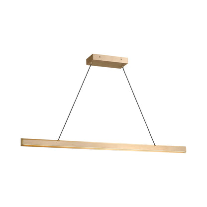 Aro Linear LED Chandelier in Satin Brass.