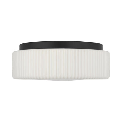 Axira Flush Mount Ceiling Light in Midnight Black.