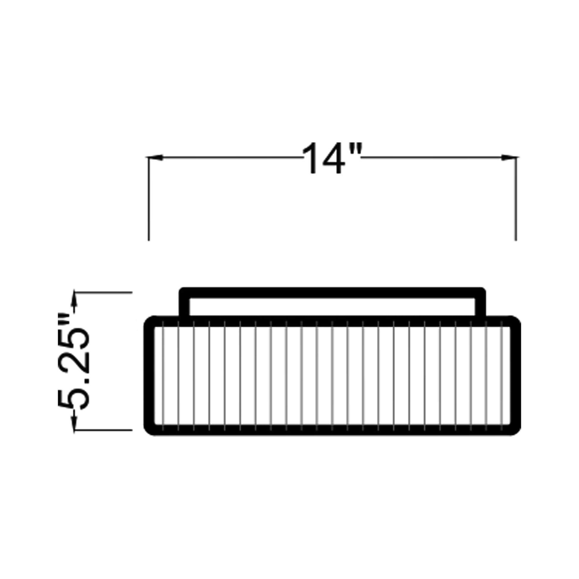 Axira Flush Mount Ceiling Light - line drawing.