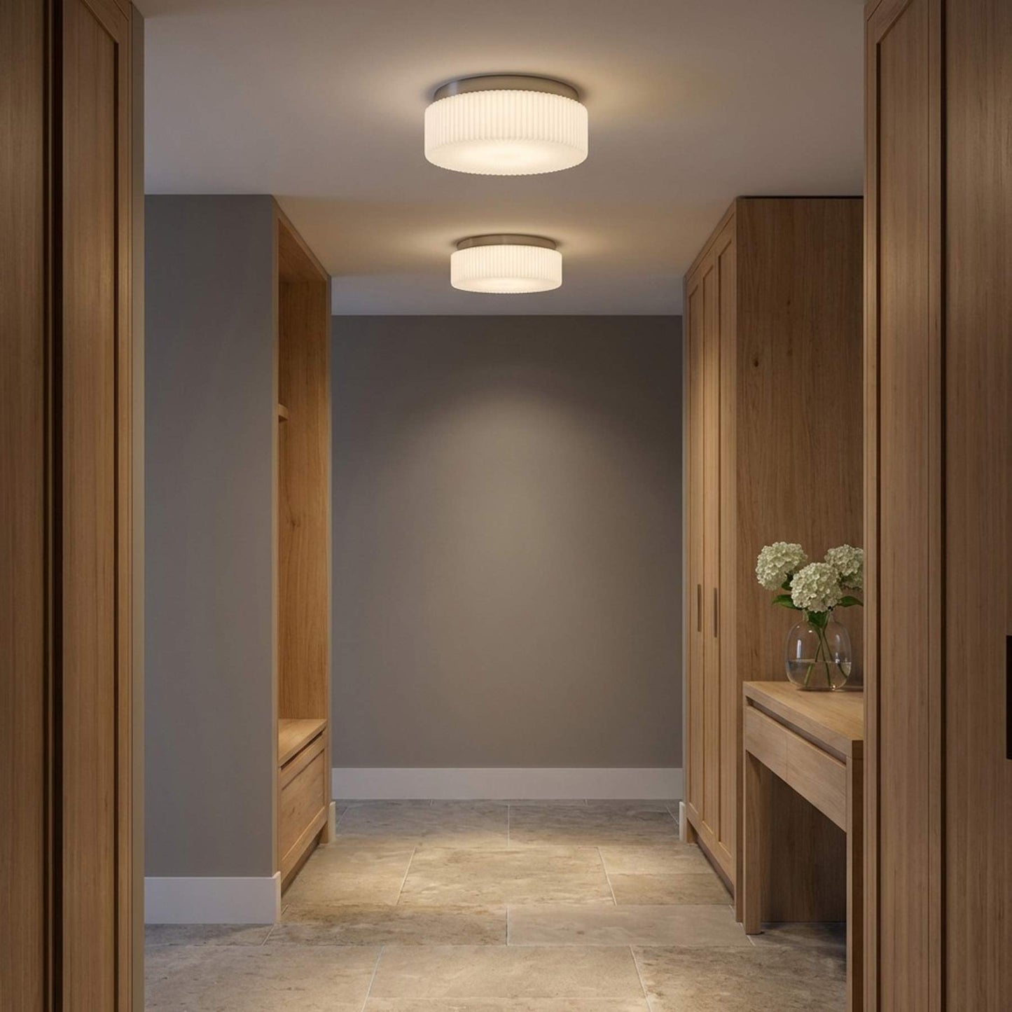 Axira Flush Mount Ceiling Light in dining room.
