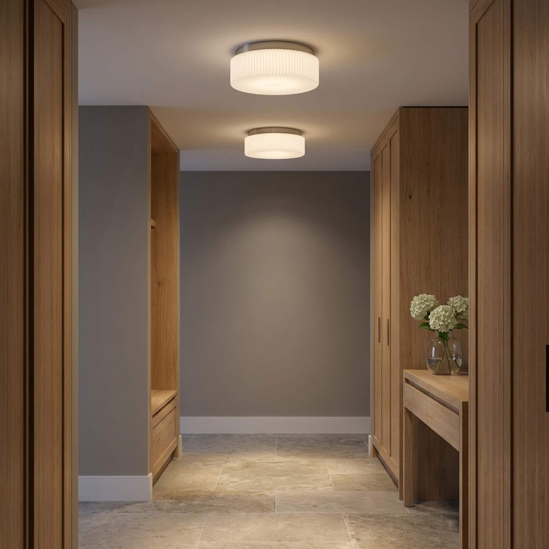 Axira Flush Mount Ceiling Light in dining room.
