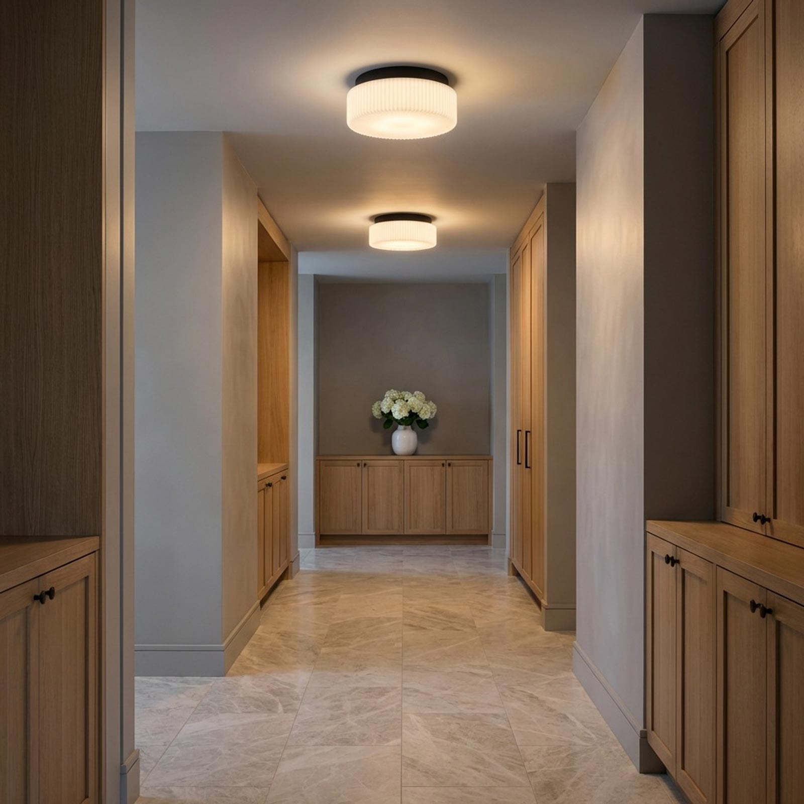 Axira Flush Mount Ceiling Light in dining room.