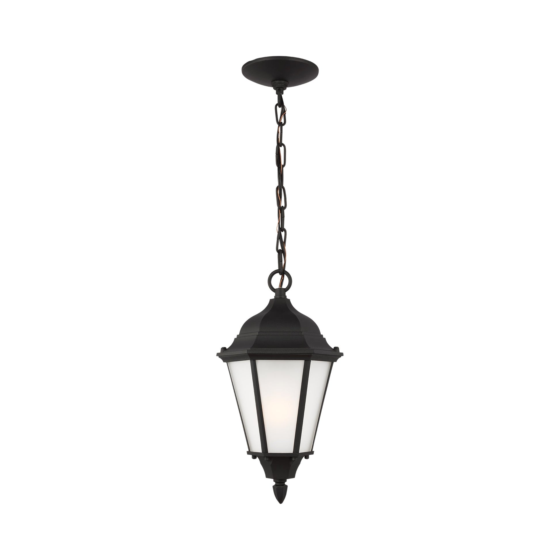 Bakersville Outdoor Pendant Light in Black (Satin Etched ).