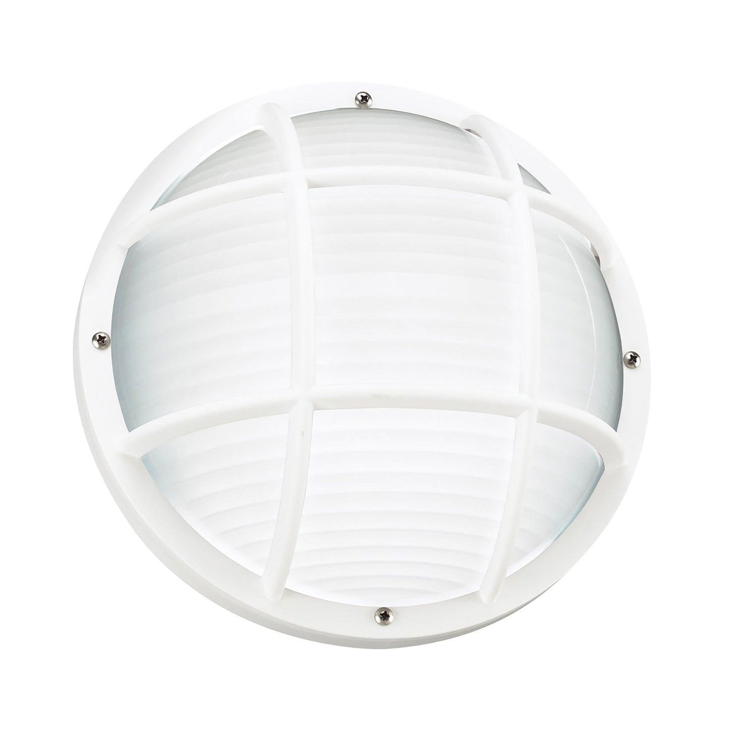 Bayside Outdoor Ceiling / Wall Light in White (Caged).