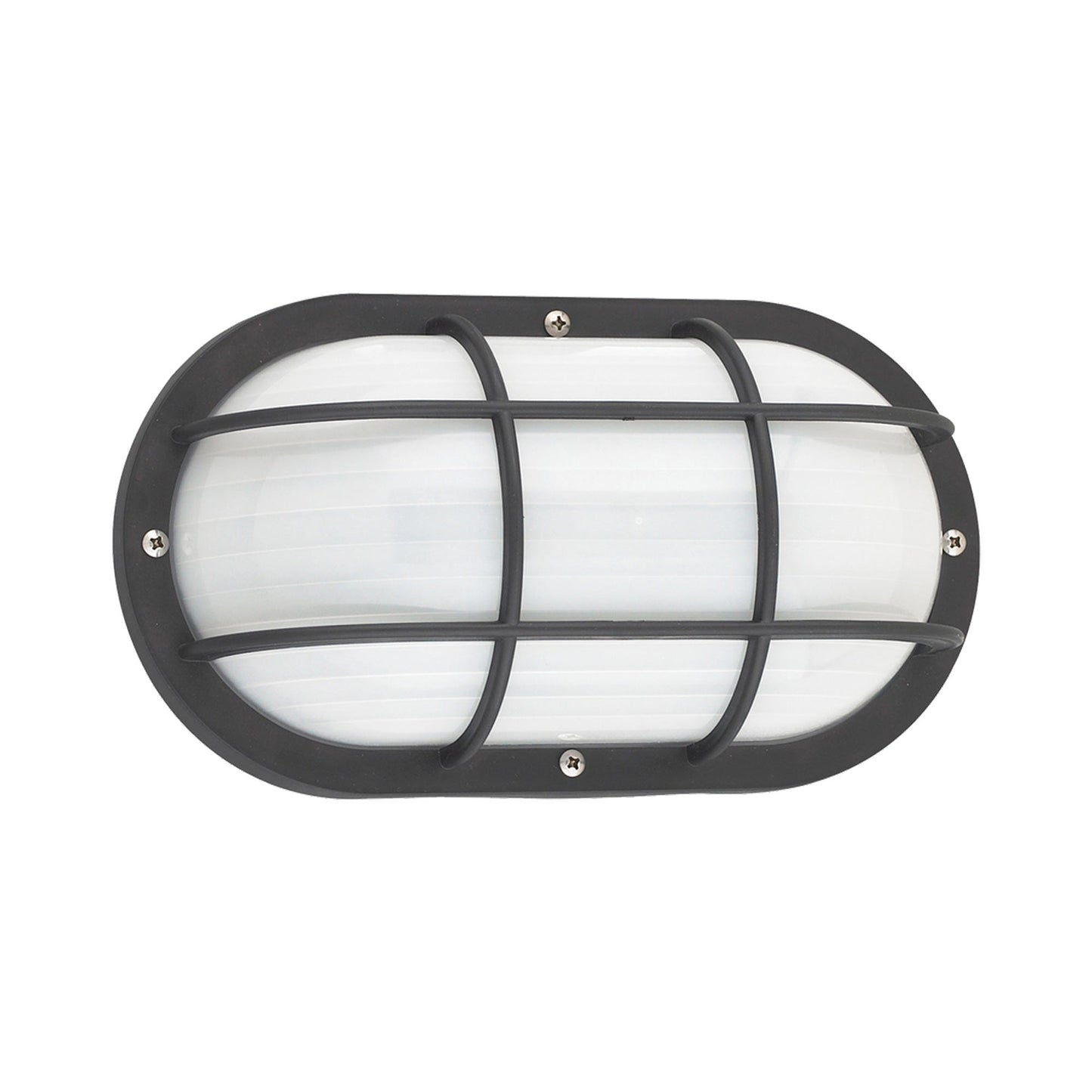 Bayside Outdoor Wall Light in Black (Caged).