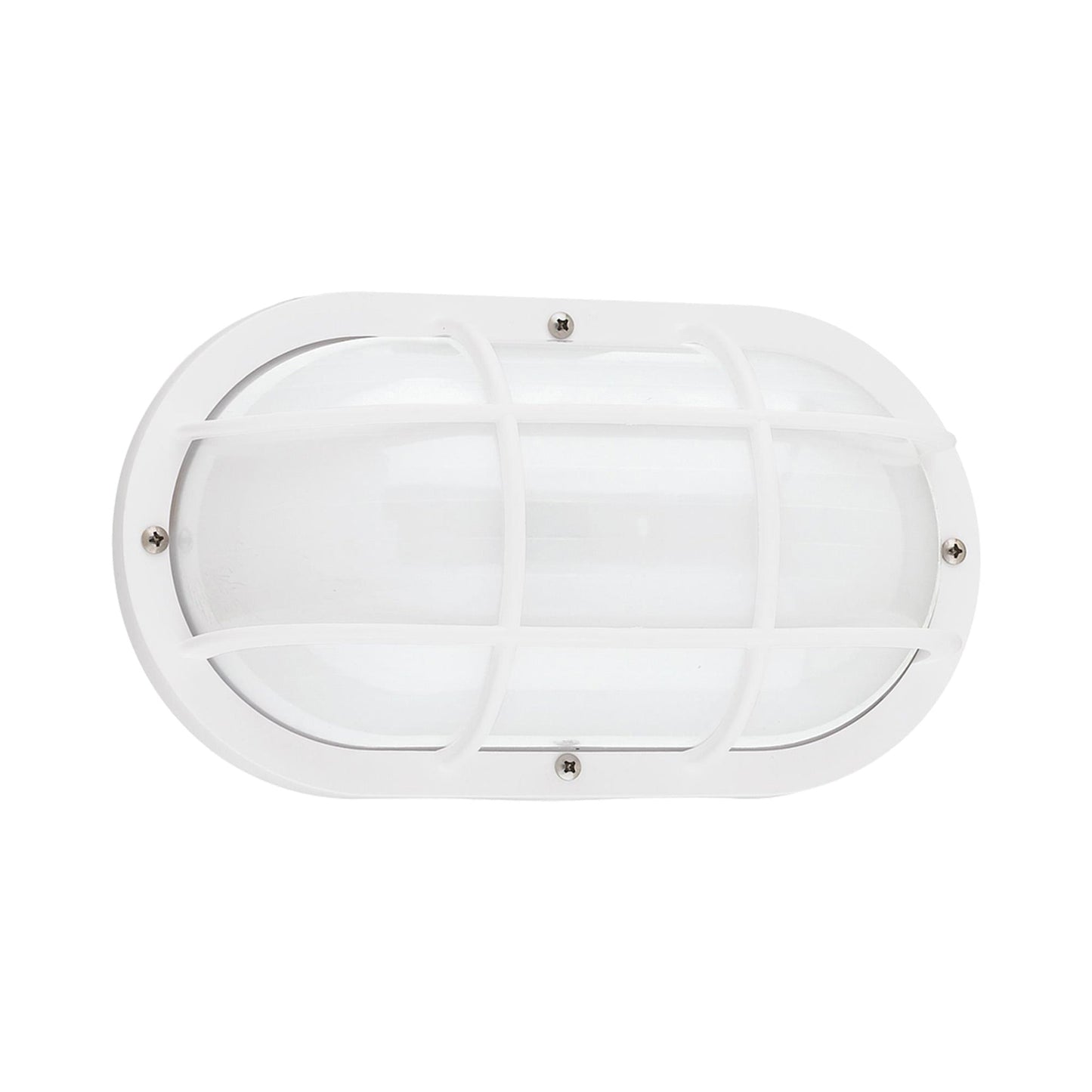 Bayside Outdoor Wall Light in White (Caged).