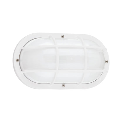 Bayside Outdoor Wall Light in White (Caged).