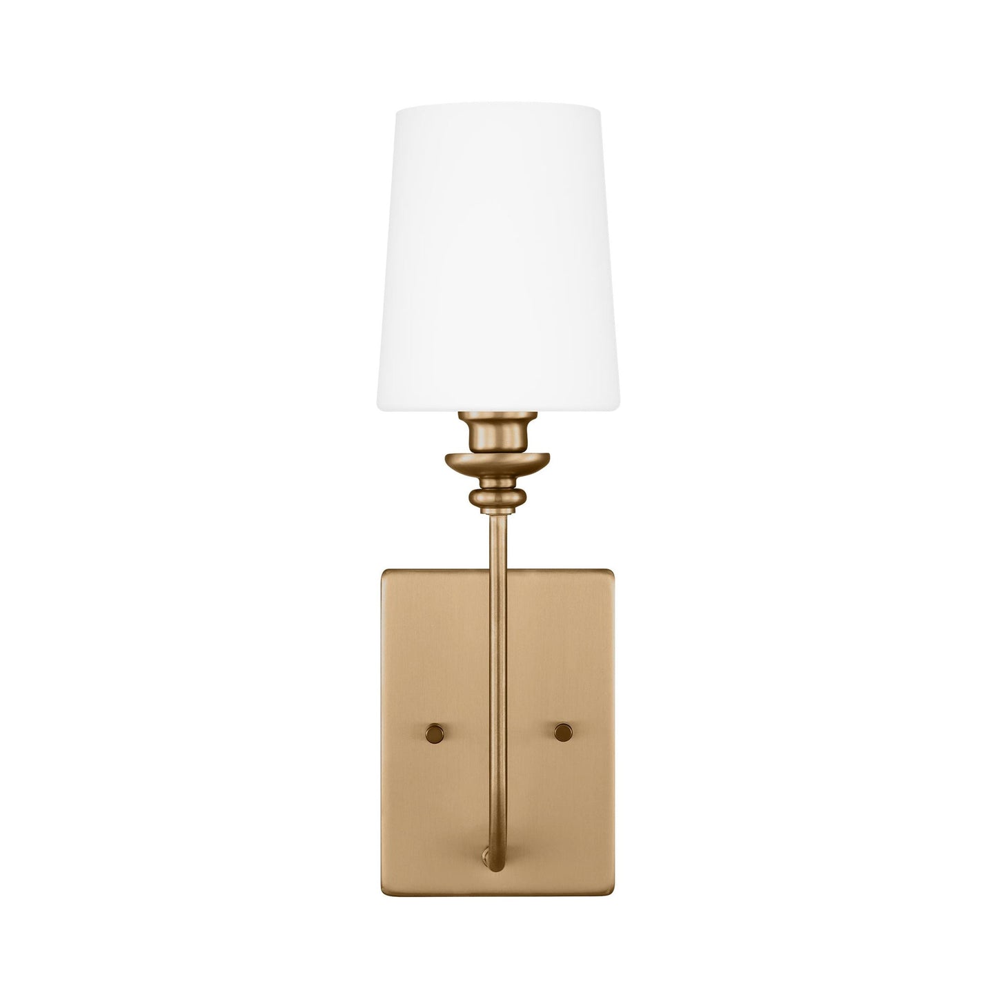 Bellevue Bath Wall Light in Satin Brass.