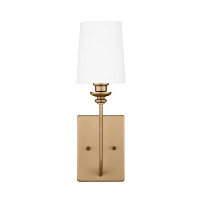 Bellevue Bath Wall Light in Satin Brass.