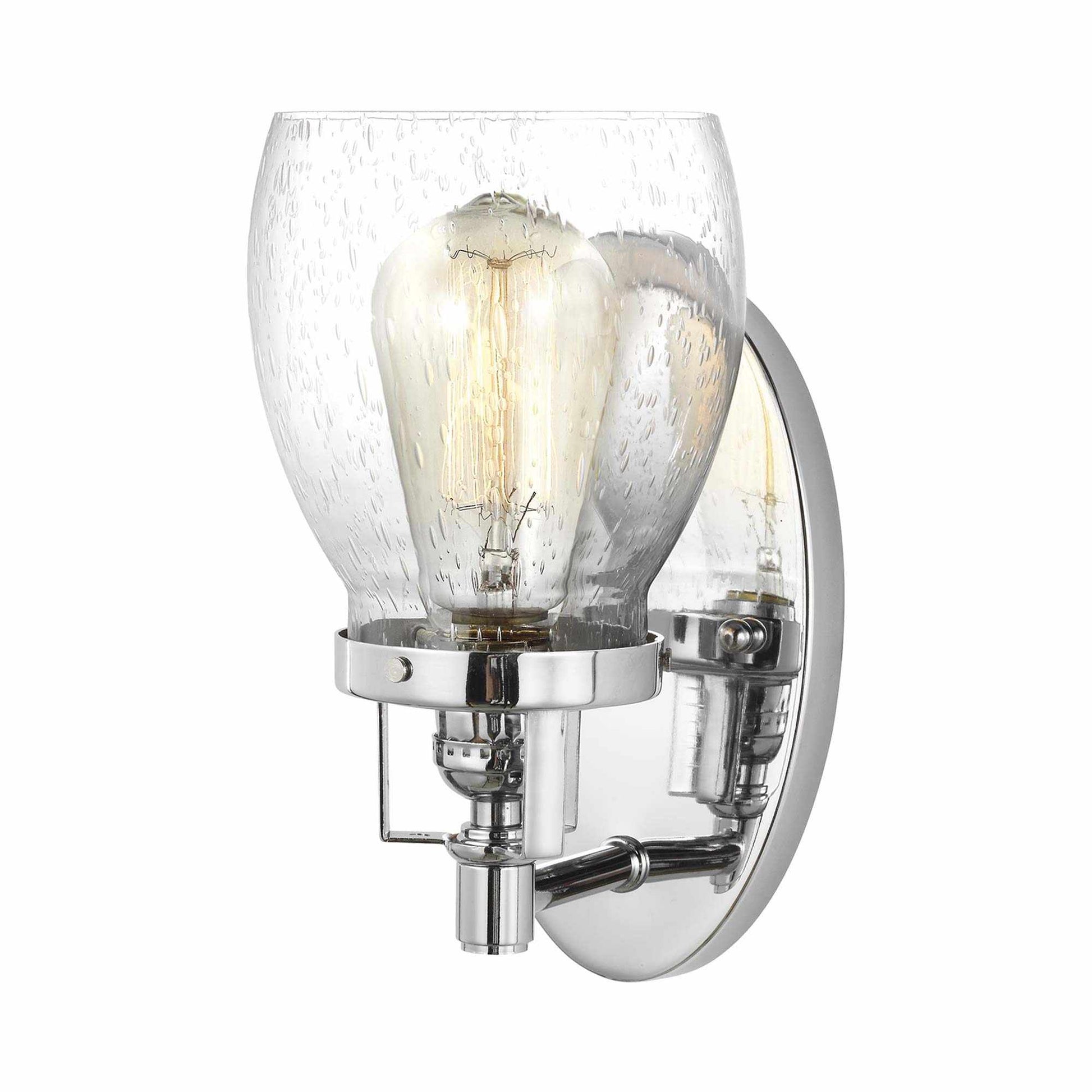 Belton Bath Wall Light in Chrome (1-Light).