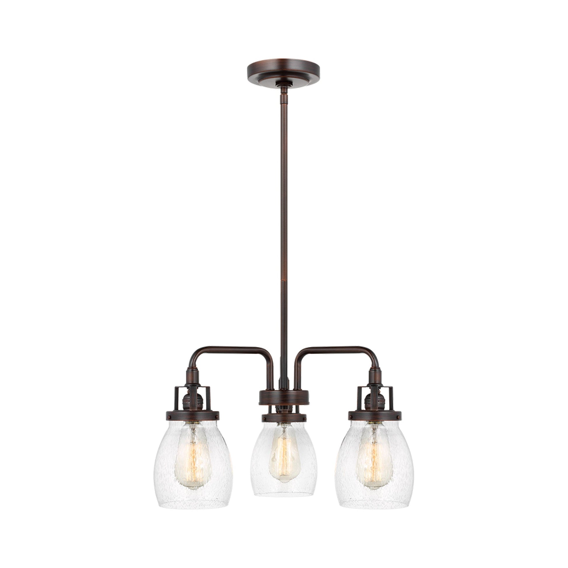 Belton Chandelier in Bronze (Downlight/3-Light).