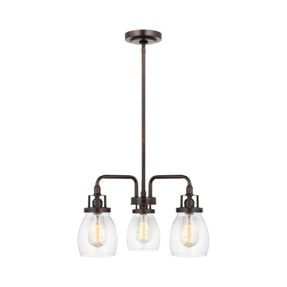 Belton Chandelier in Bronze (Downlight/3-Light).