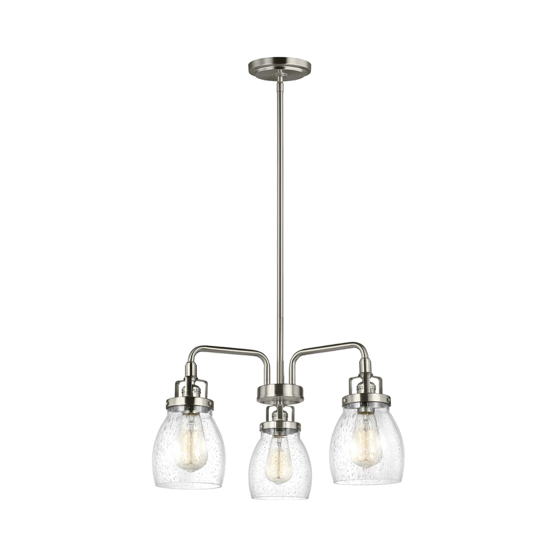 Belton Chandelier in Brushed Nickel (Downlight/3-Light).