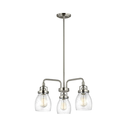 Belton Chandelier in Brushed Nickel (Downlight/3-Light).