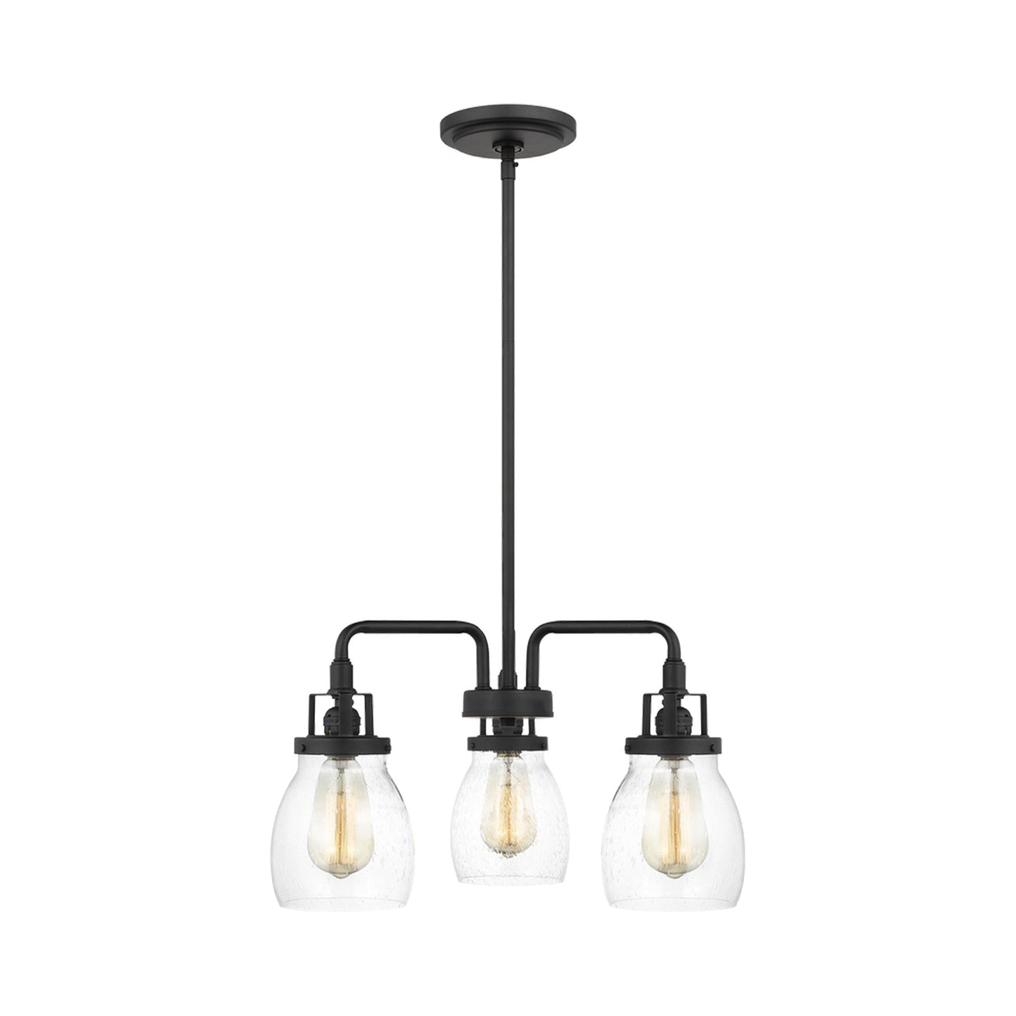 Belton Chandelier in Midnight Black (Downlight/3-Light).