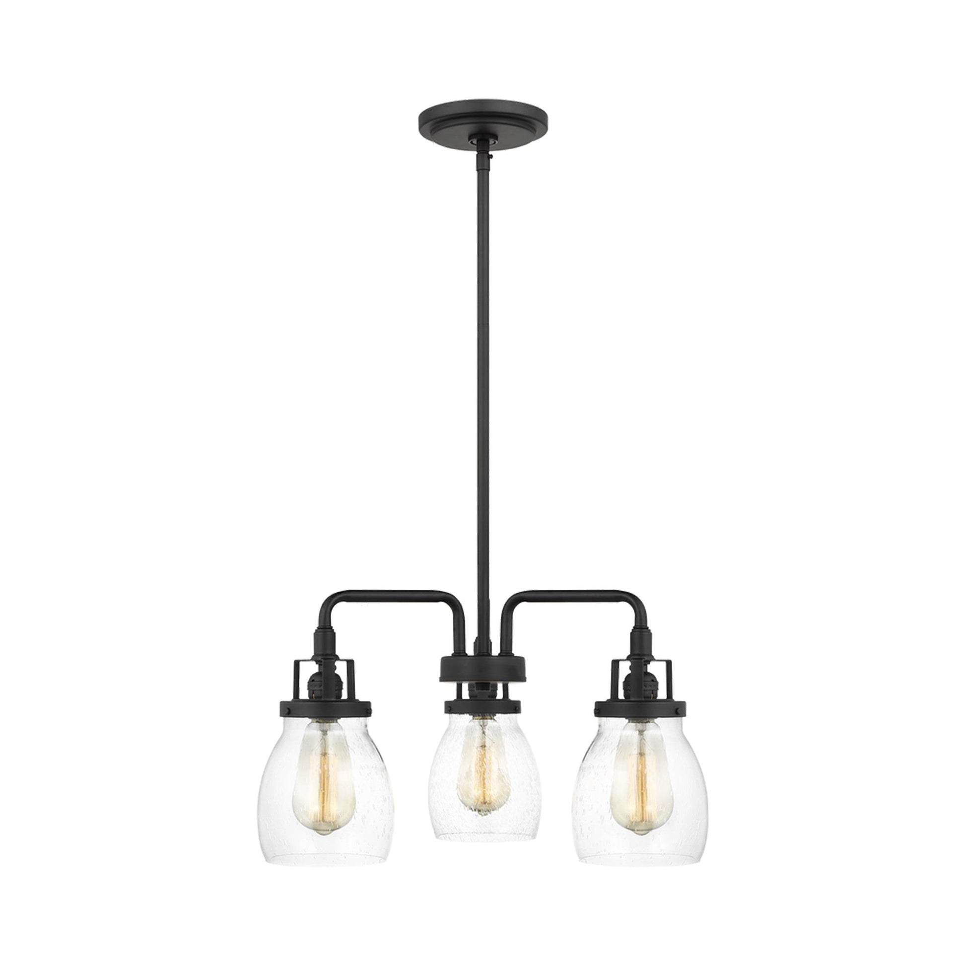 Belton Chandelier in Midnight Black (Downlight/3-Light).