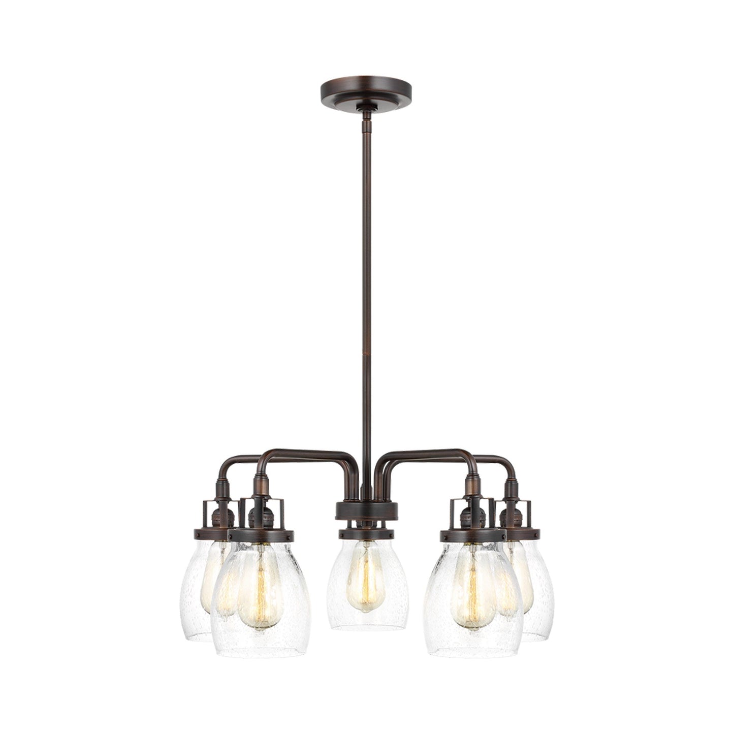 Belton Chandelier in Bronze (Downlight/5-Light).