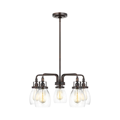 Belton Chandelier in Bronze (Downlight/5-Light).