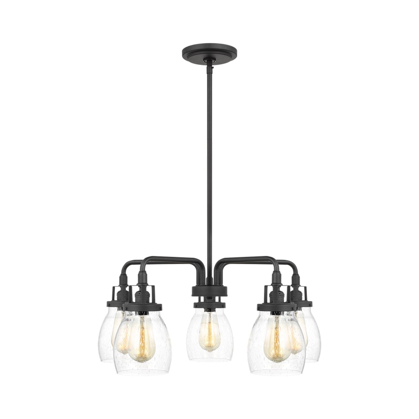 Belton Chandelier in Midnight Black (Downlight/5-Light).