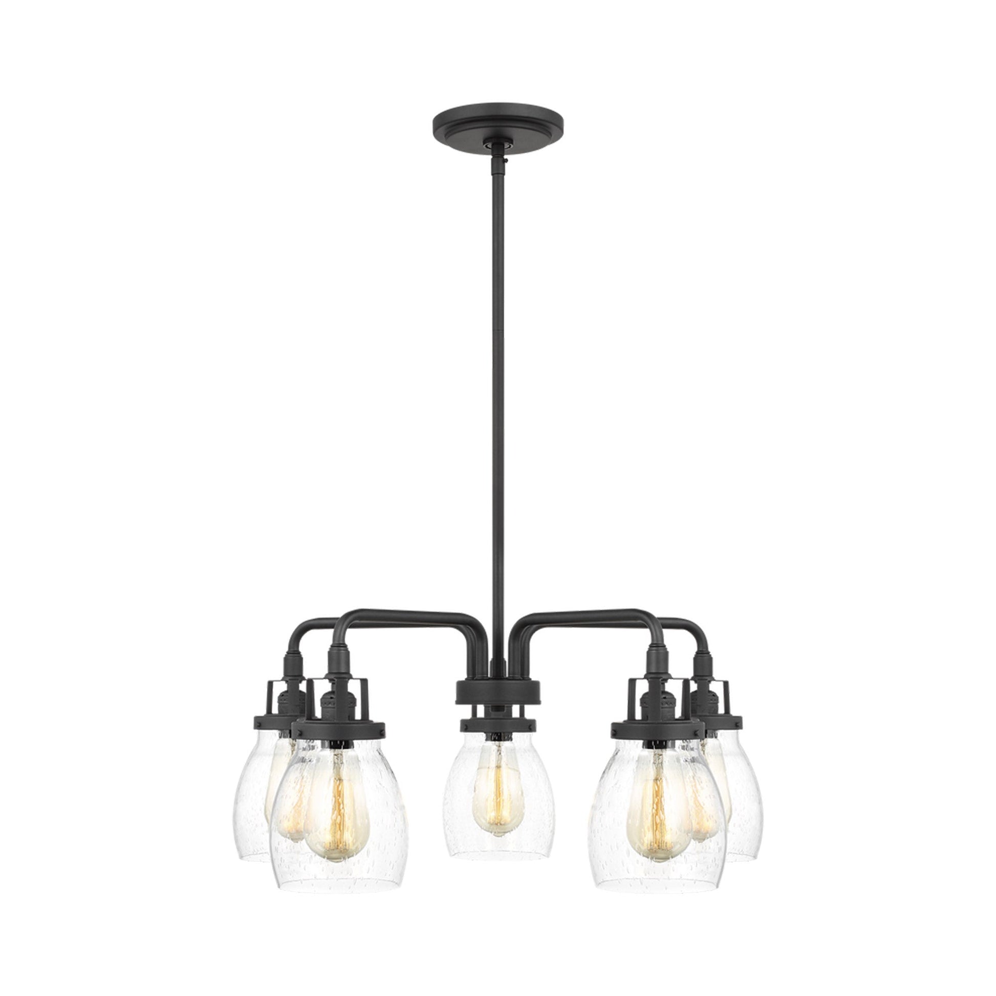 Belton Chandelier in Midnight Black (Downlight/5-Light).