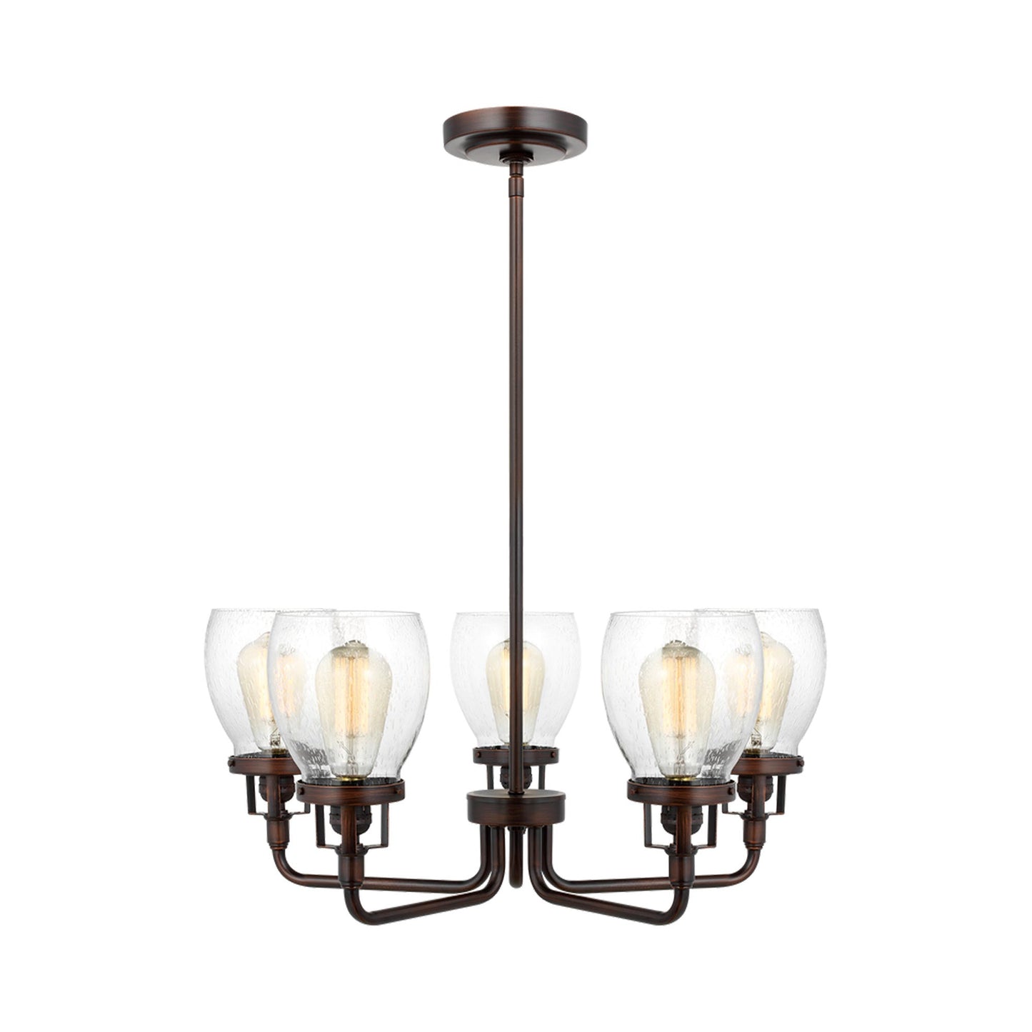 Belton Chandelier in Bronze (Uplight/5-Light).