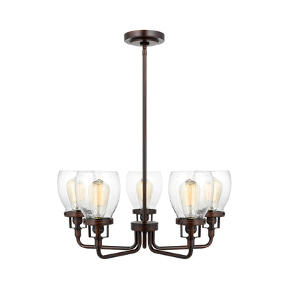 Belton Chandelier in Bronze (Uplight/5-Light).