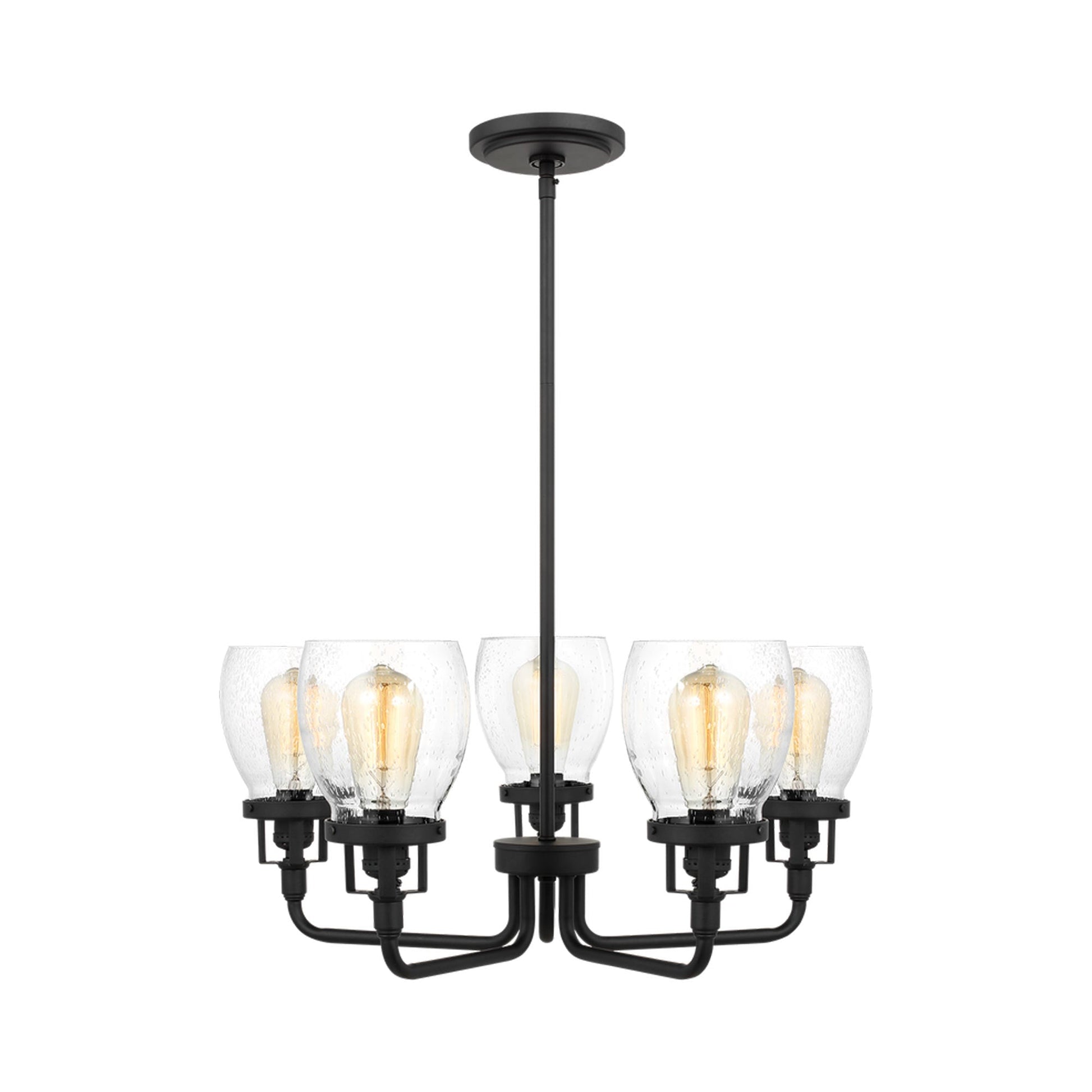Belton Chandelier in Midnight Black (Uplight/5-Light).