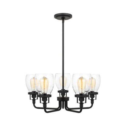 Belton Chandelier in Midnight Black (Uplight/5-Light).