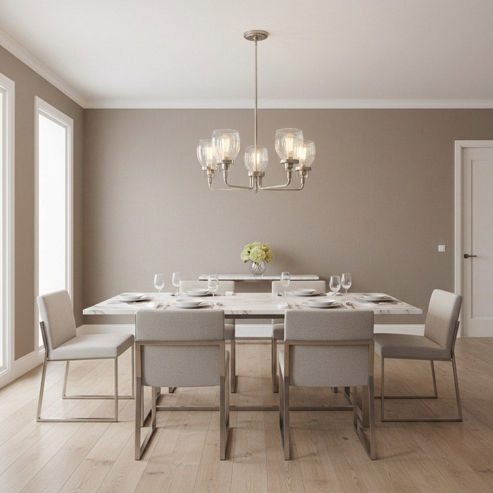Belton Chandelier in dining room.