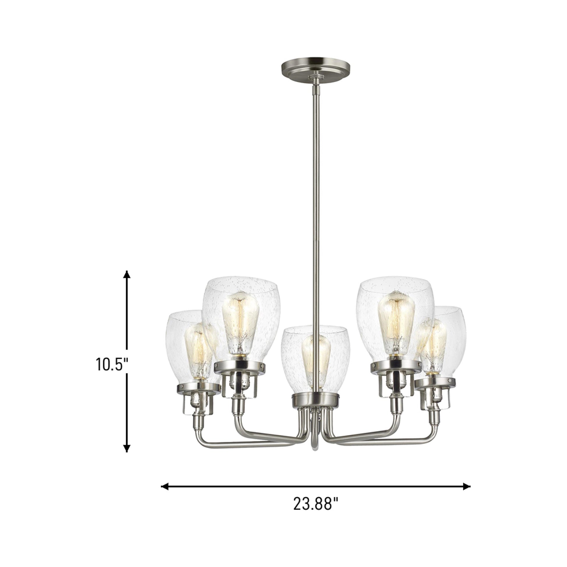 Belton Chandelier - line drawing.