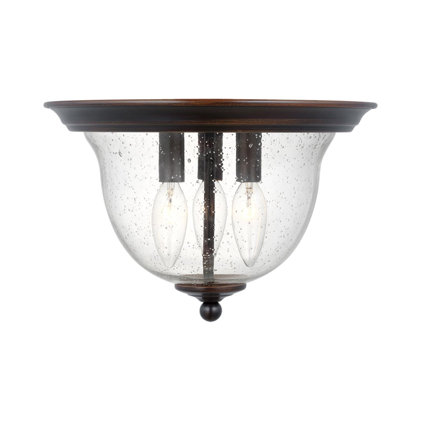 Belton Flush Mount Ceiling Light in Bronze.