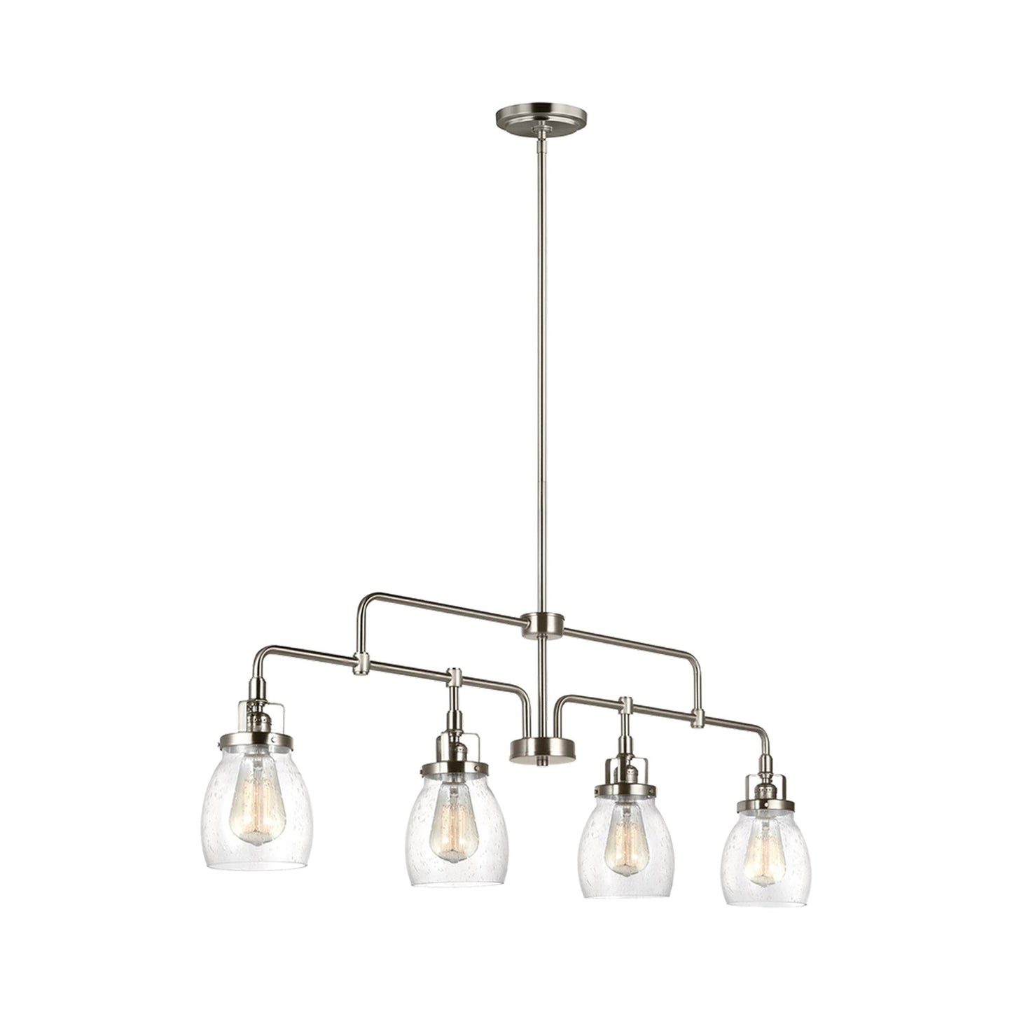 Belton Linear Pendant Light in Brushed Nickel.