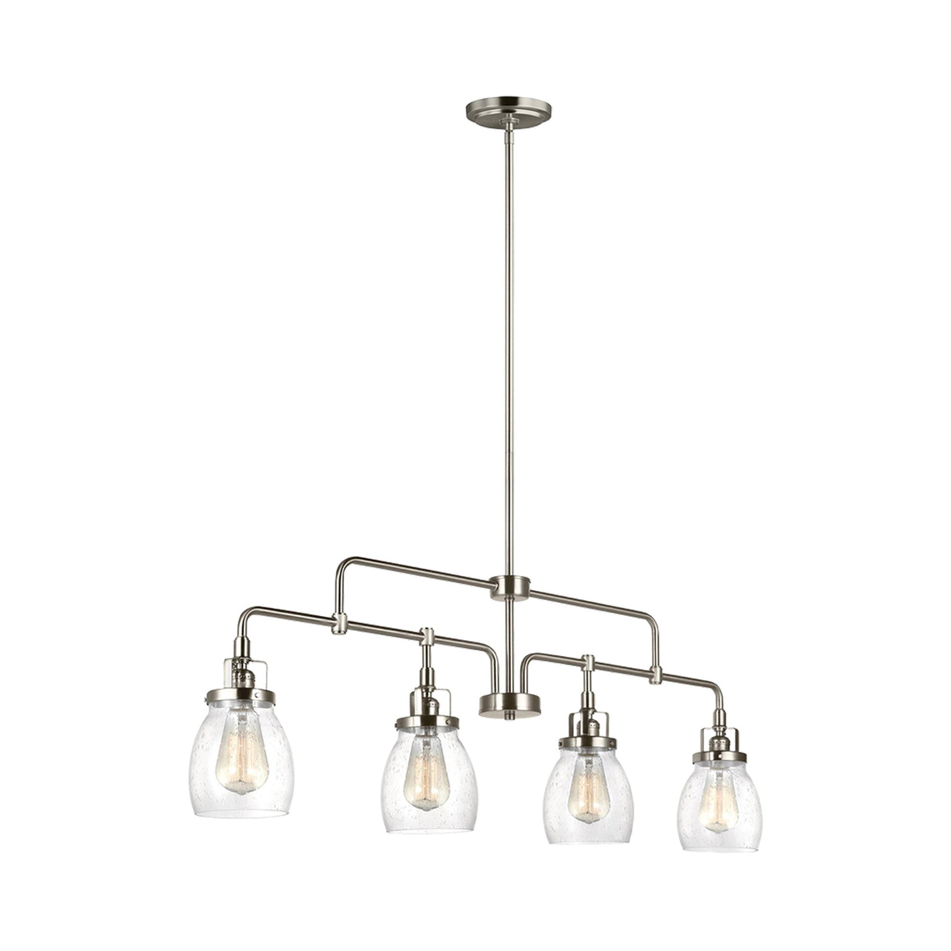 Belton Linear Pendant Light in Brushed Nickel.