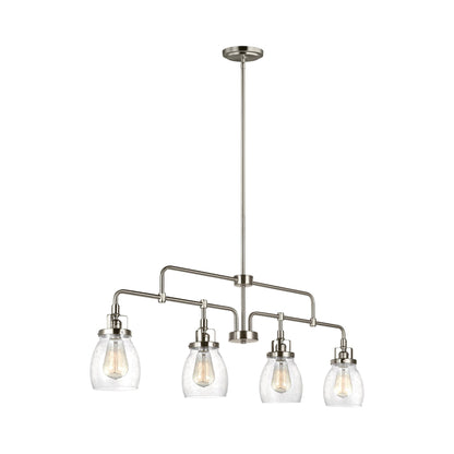 Belton Linear Pendant Light in Brushed Nickel.