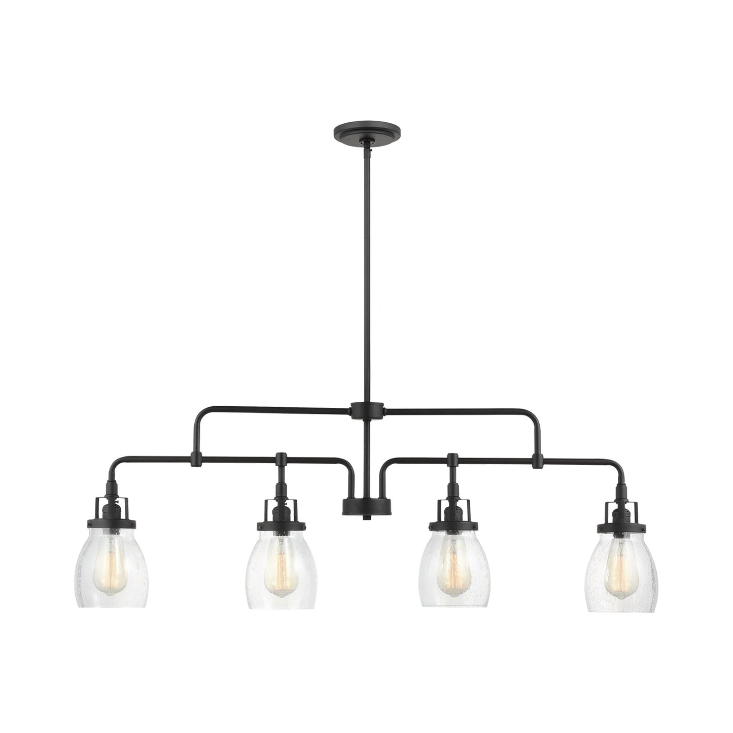Belton Linear Pendant Light in Midnight Black.